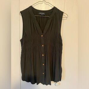 NWOT | Warehouse One | Dark Green Sleeveless Blouse
